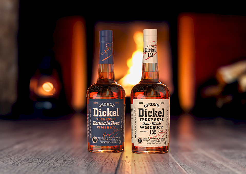 3D Render George Dickel Bottles